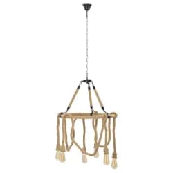 Mauro Ferretti Závěsný lustr Rope 90 cm hnědý