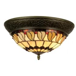 Stolní lampa Tiffany - 12.5*35 cm 1x E14 / Max 40W Clayre & Eef