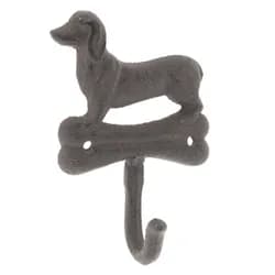 Nástěnný hnědý litinový háček - houslový klíč - 6*5*17 cm Clayre & Eef