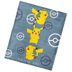 Carbotex Dětská deka z mikrovlákna (coral fleece) POKÉMON DETEKTIV PIKACHU, šedá, 130x160cm