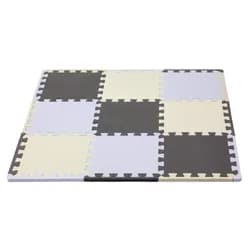 Rialto Baby Hrací podložka puzzle s okrajem Grey Beige 92x92 cm