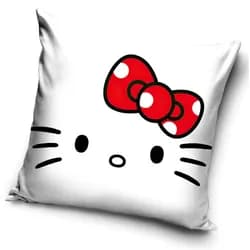 Carbotex dětský povlak na polštářek HELLO KITTY RED BOW, bílý, 40x40cm (více variant výplně)