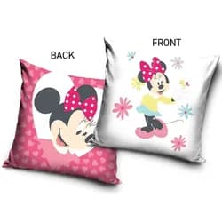 Carbotex dětský povlak na polštářek MINNIE S MALÝM KANÁRKEM, růžovo-bílý, 40x40cm (více variant výplně)