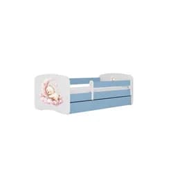 Kocot kids Dětská postel Babydreams medvídek modrá, varianta 80x180, se šuplíky, s matrací