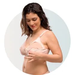 CARRIWELL Mateřská a kojící podprsenka Soft as Silk - BÉŽOVÁ - XL
