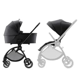BRITAX Set kočárek Rio + hluboká korba Style - Carbon Black