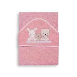 Interbaby OSUŠKA froté 100x100 LOVE růžová