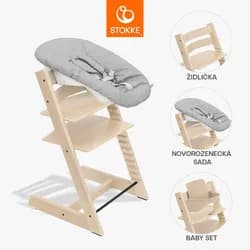 STOKKE® Tripp Trapp® + novorozenecká sada + Baby set zvýhodněná sada - Natural