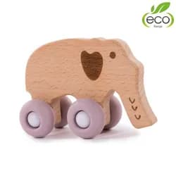 Bo Jungle dřevěná hračka B-WOODY Elephant - Pastel Pink