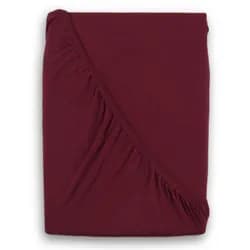 Kvalitex Luxusní bavlněné JERSEY prostěradlo s lycrou 90x200 cm - vínová