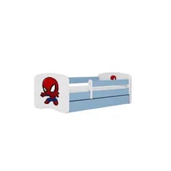 Kocot kids Dětská postel Babydreams superhrdina modrá, varianta 80x180, se šuplíky, s matrací