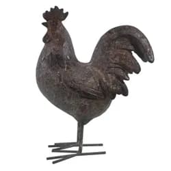 Hnědá antik dekorace kohout - 19*9*24 cm Clayre & Eef