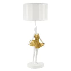 Mauro Ferretti Stolní lampa Dancer 90,5 cm bílo-zlatá