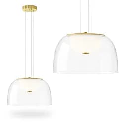 TooLight Závěsný LED lustr APP1690-1PC B čirý/neutrální bílá