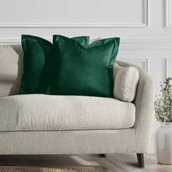 Povlaky na polštáře AmeliaHome Velvet Side tmavě zelené, velikost 45x45