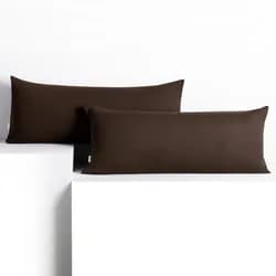 Povlaky na polštáře DecoKing Amber tmavě hnědé, velikost 40x145*2
