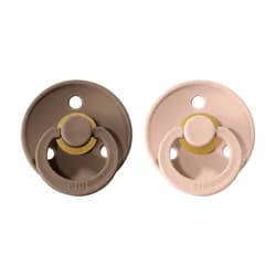 BIBS Colour dudlíky z přírodního kaučuku 2ks vel.1 - Dark Oak / Blush