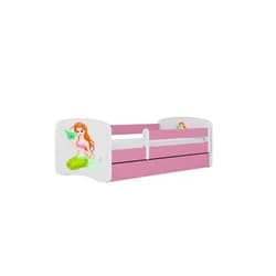 Kocot kids Dětská postel Babydreams mořská panna růžová, varianta 80x180, se šuplíky, s matrací