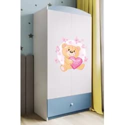 Kocot kids Dětská skříň Babydreams 90 cm medvídek s motýlky modrá