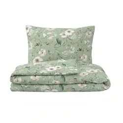 Kvalitex Bavlněné povlečení DELUX 220x200 + 2x 70x90 cm - MAGNÓLIE zelená