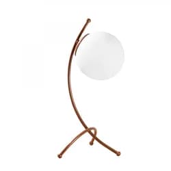 Opviq Stolní lampa Ayva bílá/měď