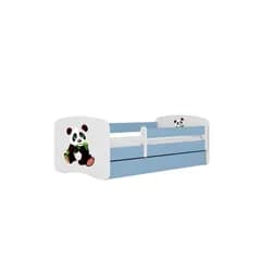 Kocot kids Dětská postel Babydreams panda modrá, varianta 80x180, se šuplíky, s matrací