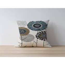 Hanah Home Povlak na polštář s květinami FLOW 43x43 cm béžový