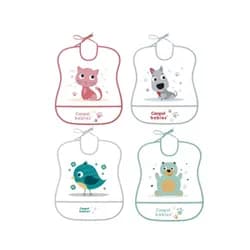 Canpol babies Plastový bryndák měkký CUTE ANIMALS