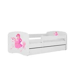 Kocot kids Dětská postel Babydreams princezna na koni bílá, varianta 80x180, se šuplíky, s matrací