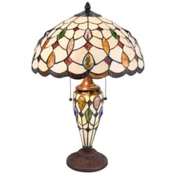 Stolní lampa Tiffany Cappa - 18*45 cm 1x E27 / Max 40W Clayre & Eef