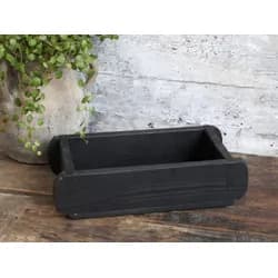 Dřevěná černá retro bedýnka Brick old black - 30*15*10 cm Chic Antique