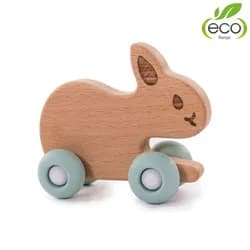 Bo Jungle dřevěná hračka B-WOODY Rabbit - Pastel Blue