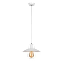 Visící lampa, bílá/kov, TINAN