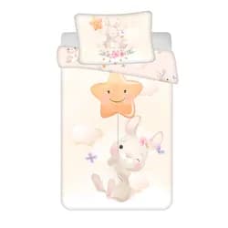 Jerry Fabrics Povlečení do postýlky 100x135 + 40x60 cm - Bunny Star