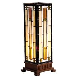 Stolní lampa Tiffany Butterfly Garden - Ø 41*60 cm 2x E27 / Max 60w Clayre & Eef