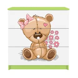 Kocot kids Komoda Babydreams 80 cm méďa zelená