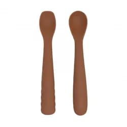 Bo Jungle silikonové lžičky B-Spoon Shape 2ks - Silikonové lžičky B-Spoon Shape 2ks Terracotta