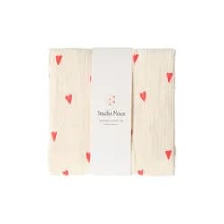 Studio Noos SWADDLE ZAVINOVAČKA Print Large Beige Hearts