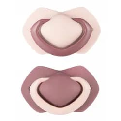 Canpol babies set symetrických silikonových dudlíků 18m+ PURE COLOR růžový