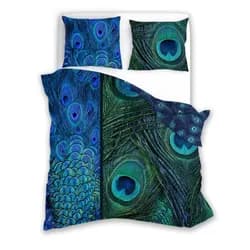 Faro Bavlněné saténové povlečení NOBILE 007 140x200 cm + 70x90 cm modré/zelené