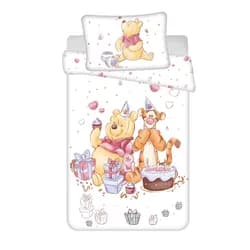 Jerry Fabrics Povlečení do postýlky 100x135 + 40x60 cm - Medvídek Pú "Birthday party"