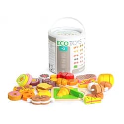 ECOTOYS Dřevěné potraviny - 23 kusů