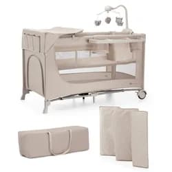 KINDERKRAFT Postýlka cestovní Joy 2 s doplňky - KINDERKRAFT Postýlka cestovní Joy 2 s doplňky Beige