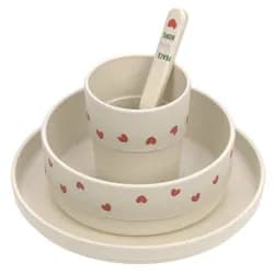 Lässig Dish Set PP/Cellulose Happy Rascals Heart lavender
