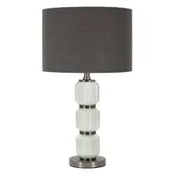 Mauro Ferretti Stolní lampa Bright Three 57 cm šedo-bílá