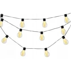 Garden Line Solární LED světelný řetěz Stripes 3,8 m černý/teplá bílá
