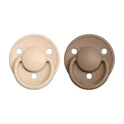 BIBS De Lux dudlíky z přírodního kaučuku 2ks vel.1 - Vanilla / Dark Oak