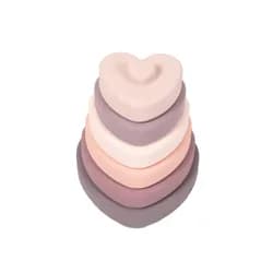 Bo Jungle Silikonová stohovací kousátka B-Silicone - Hearts
