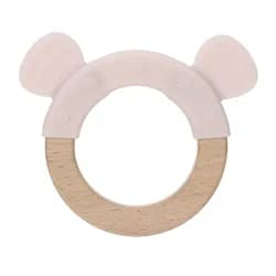 Lässig Teether Ring Wood/Silicone - Little Chums mouse