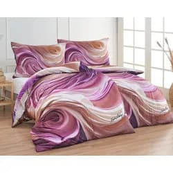 Matějovský Povlečení BLANKA MATRAGI - VIOLET, dynamický vzor, růžové, bavlněný MAKO satén, digitál, 140x200cm + 70x90cm